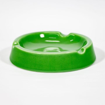 Scrumieră ceramică verde, diametru 13 cm