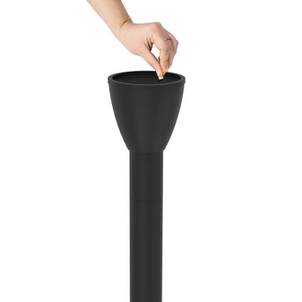 Scrumieră verticală SMOKERS ACCESSORIES d. 25 cm negru