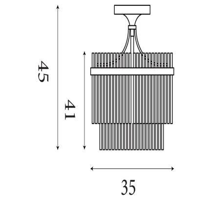Searchlight - Lustră aplicată LARA 3xE14/60W/230V