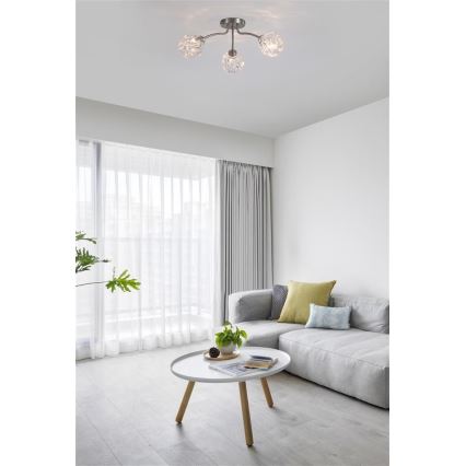 Searchlight - Plafonieră aplicată ASTRAL 3xG9/33W/230V crom mat