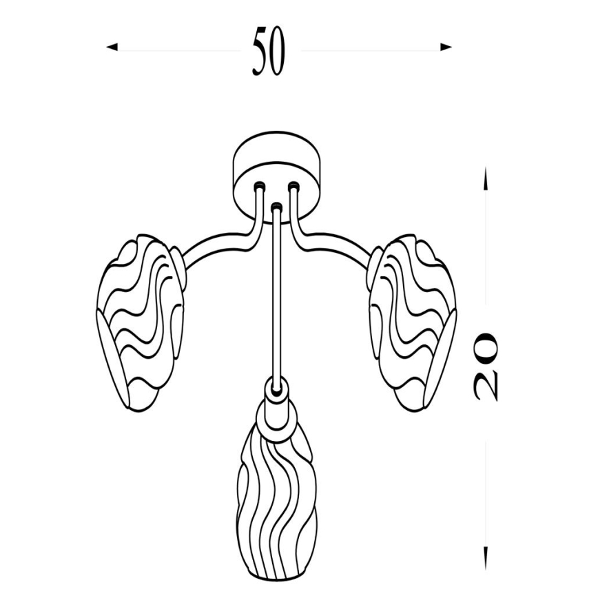 Searchlight - Plafonieră aplicată ASTRAL 3xG9/33W/230V crom mat