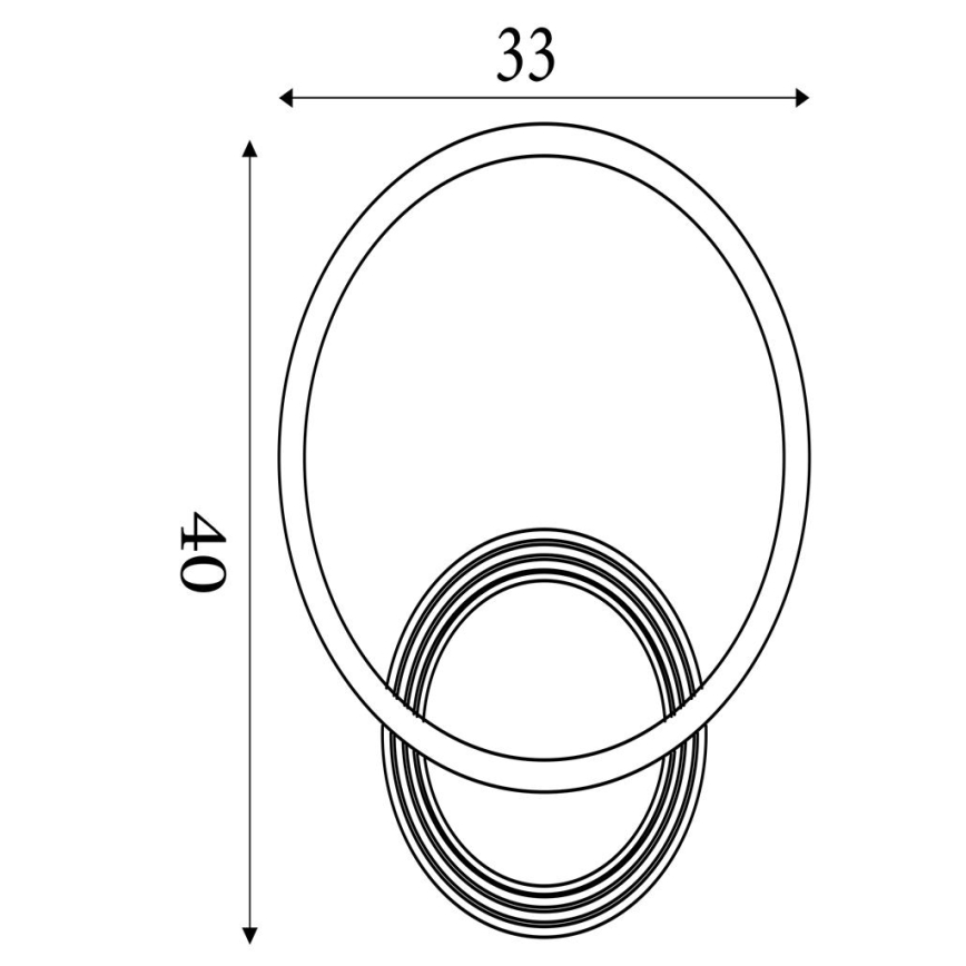 Searchlight - Plafonieră LED dimerizabilă CONTOUR LED/24W/230V 3000K