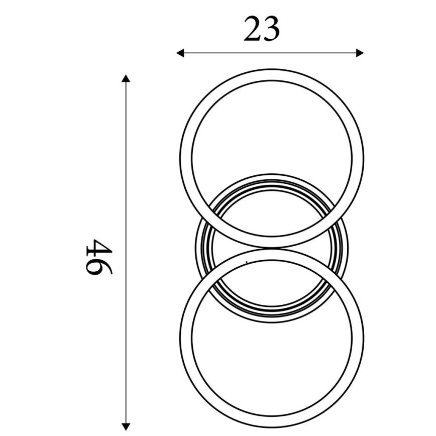 Searchlight - Plafonieră LED dimmabilă CONTOUR, 24W, 230V, 3000K
