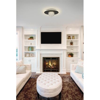 Searchlight - Plafonieră LED dimabilă DELUGE LED/20W/230V Ø 31,5 cm neagră