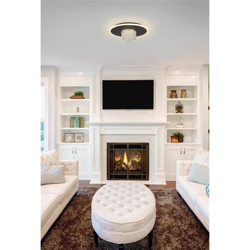 Searchlight - Plafonieră LED dimabilă DELUGE LED/20W/230V Ø 31,5 cm neagră