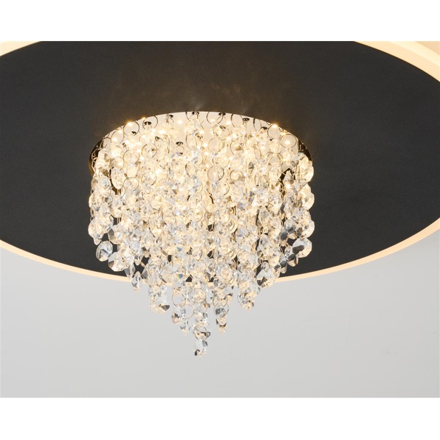 Searchlight - Plafonieră LED dimabilă DELUGE LED/20W/230V Ø 31,5 cm neagră