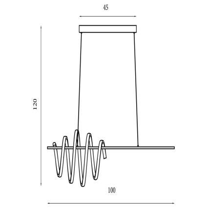 Searchlight - Lustră LED dimabilă pe cablu SWORD LED/40W/230V 3000K