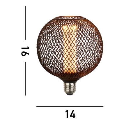 Searchlight - Bec LED decorativ reglabil WIRE MESH, soclu E27, 4,5W, 230V, 2700K