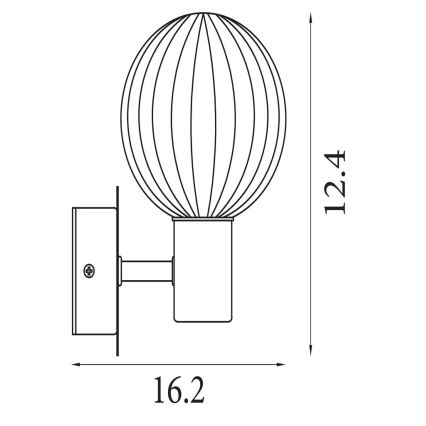 Searchlight - Aplică de perete LUMINSPHERE 1xG9/7W/230V, neagră