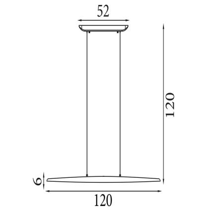 Searchlight - Lustră LED reglabilă pe cablu KENZIE LED/29W/230V 2700/3000/4000K