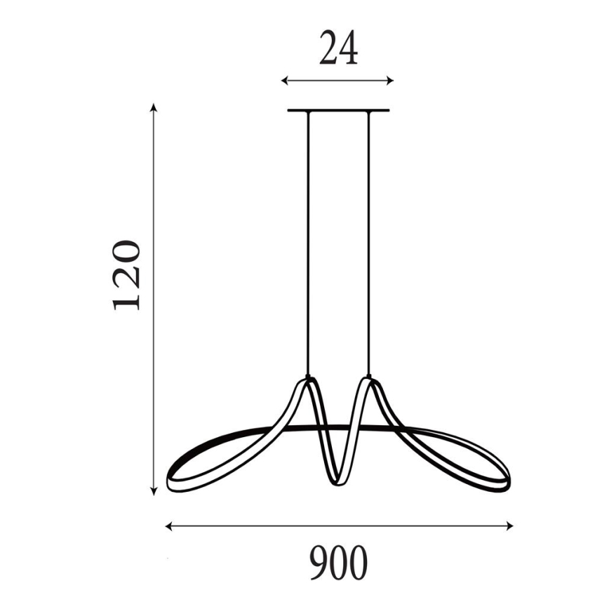 Searchlight - Lustra LED dimerizabilă pe cablu MAISIE LED/41W/230V