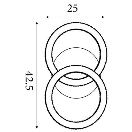 Searchlight - Plafonieră LED reglabilă SPECS LED/24W/230V 3000K 25x42,5 cm