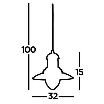 Searchlight - Pendul cu cablu FISHERMAN 1xE27/60W/230V alamă