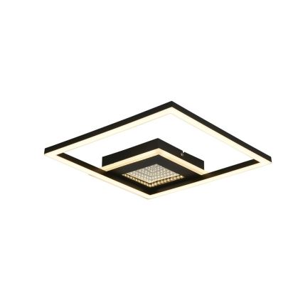 Searchlight - Plafonieră LED dimmabilă QUADRATE LED/24W/230V 36x36 cm neagră