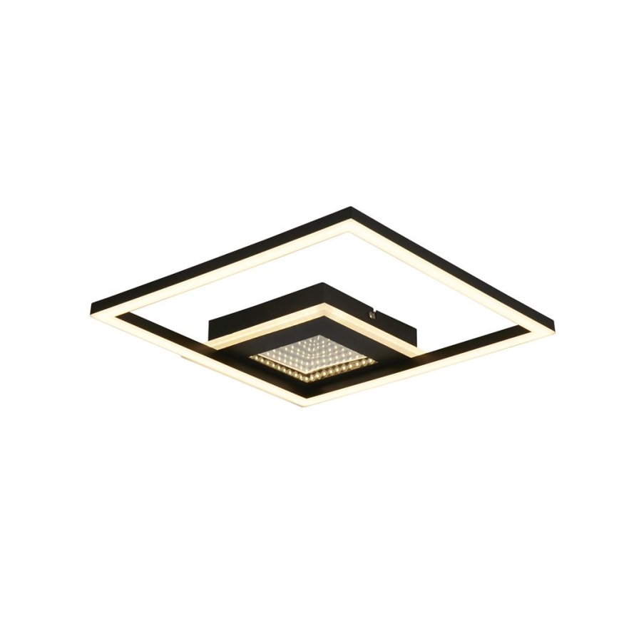 Searchlight - Plafonieră LED dimmabilă QUADRATE LED/24W/230V 36x36 cm neagră