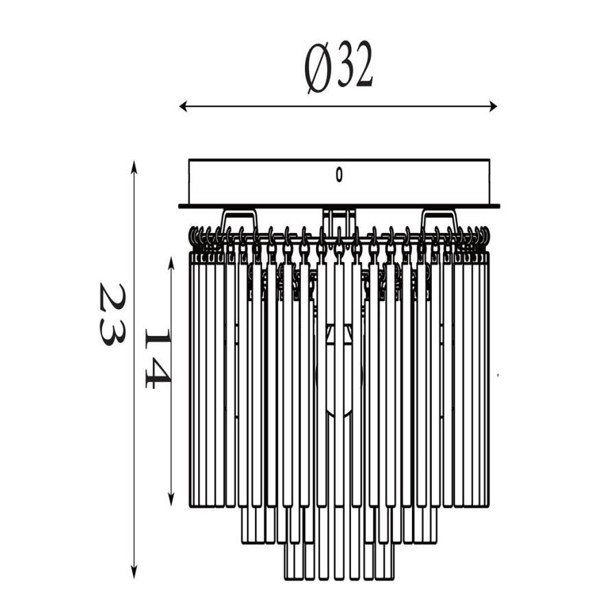 Searchlight - Plafonieră SWIZZLE 5xE14/60W/230V, Ø 32 cm, aurie