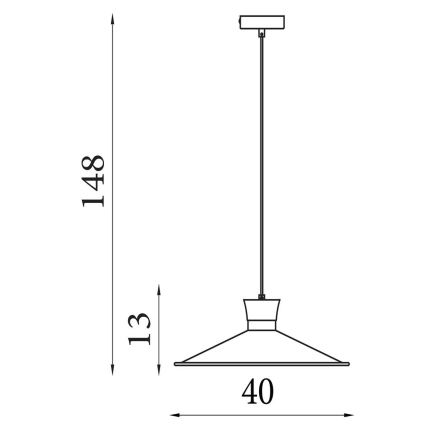 Searchlight - Pendul pe cablu BALHAM 1xE27/60W/230V