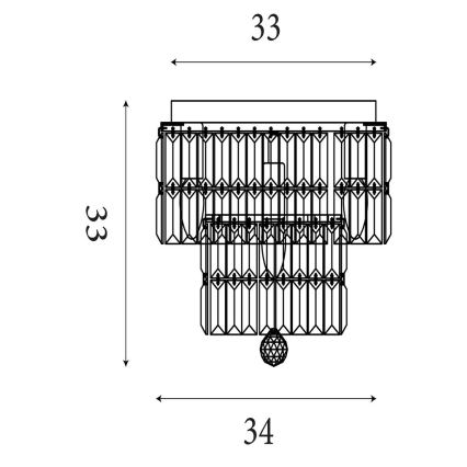Searchlight - Plafonieră pentru baie EMPIRE, 4x E14, max. 60 W, 230 V, IP44