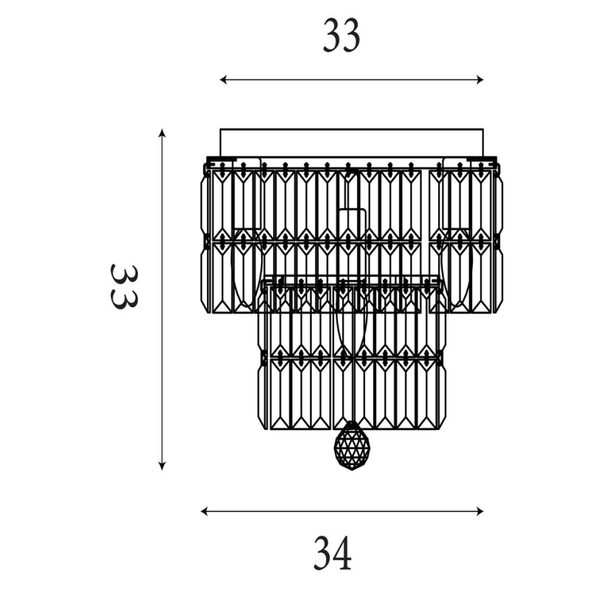 Searchlight - Plafonieră pentru baie EMPIRE, 4x E14, max. 60 W, 230 V, IP44