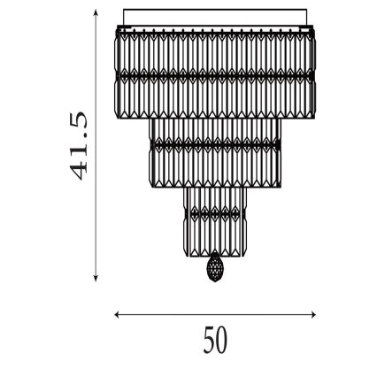 Searchlight - Plafonieră pentru baie EMPIRE 6xE14/60W/230V IP44
