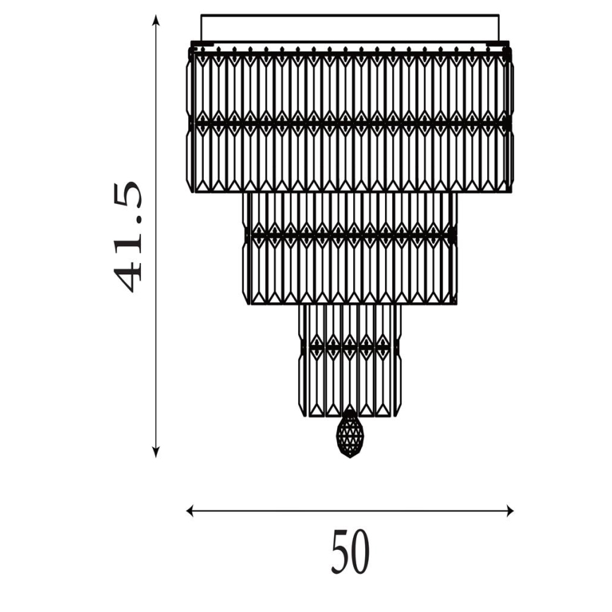 Searchlight - Plafonieră pentru baie EMPIRE 6xE14/60W/230V IP44