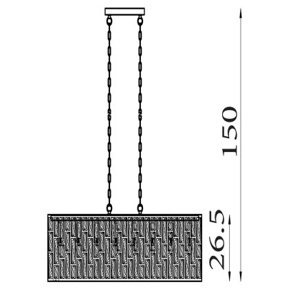 Searchlight - Candelabru suspendat cu lanț BIJOU 8xE14/40W/230V
