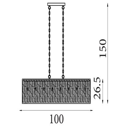 Searchlight - Candelabru suspendat BIJOU cu lanț 8xE14/40W/230V