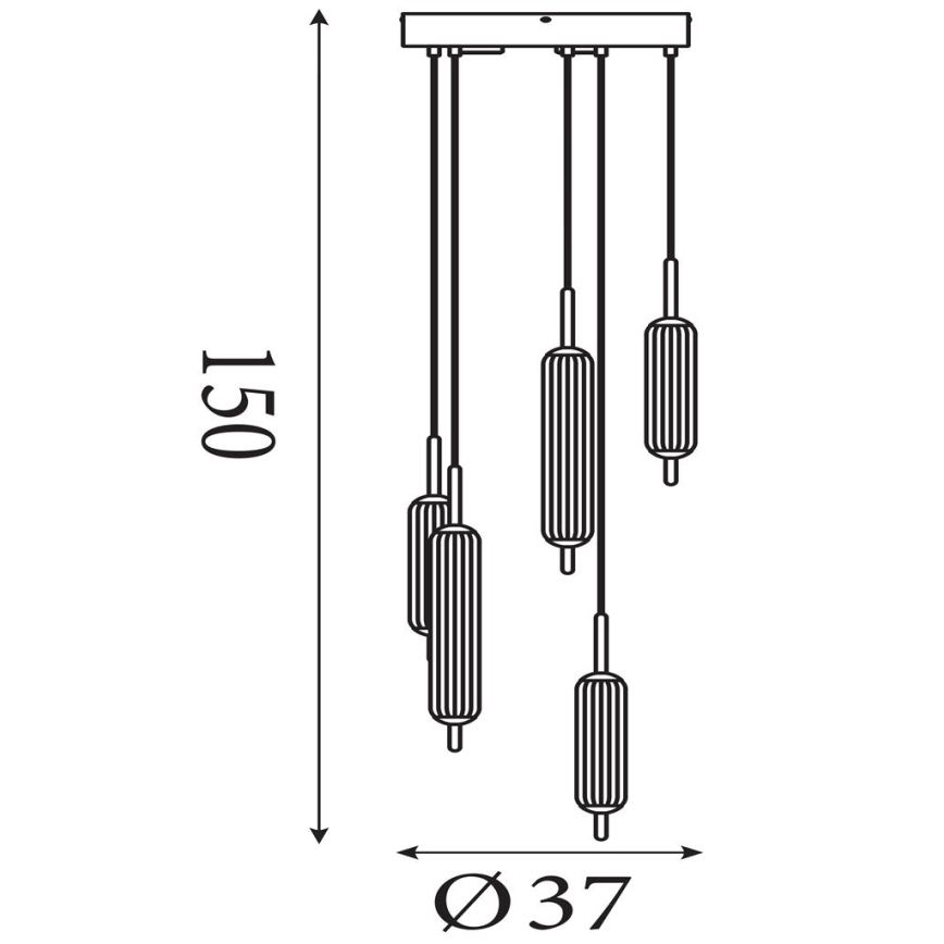 Searchlight - Lustră LED dimabilă pe cablu CATTAIL, 24W, 230V