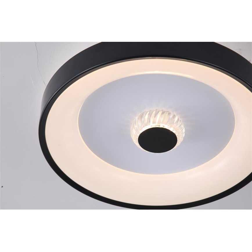 Searchlight - Plafonieră LED reglabilă POLKA, LED 24W/230V + LED 6W, Ø 38,5 cm, negru