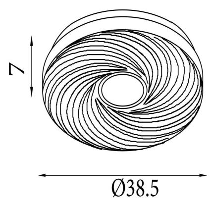 Searchlight - Plafonieră LED AURA, 24W, 230V, Ø 38,5 cm, alb