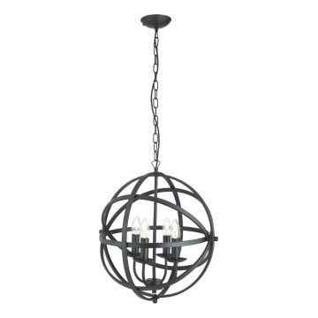 Searchlight - Candelabru pe lanț ORBIT 4xE14/60W/230V negru