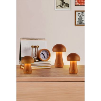 Searchlight - Set de 3 lămpi de masă LED MUSHROOM, LED/1,1W/5V, 800 mAh