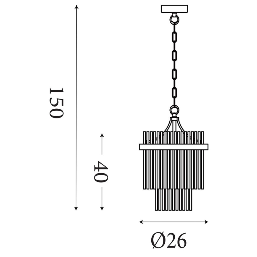 Searchlight - Candelabru LARA cu lanț 1xE27/60W/230V
