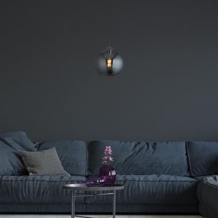 Searchlight - Lustră pe cablu BALL 1xE27/60W/230V negru