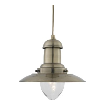 Searchlight - Pendul cu cablu FISHERMAN 1xE27/60W/230V alamă