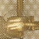 Searchlight - Plafonieră FISHNET 3xE27/60W/230V auriu