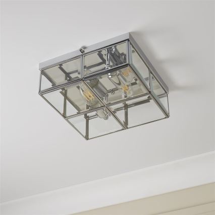 Searchlight - Plafonieră FLUSH 2xE14/40W/230V crom