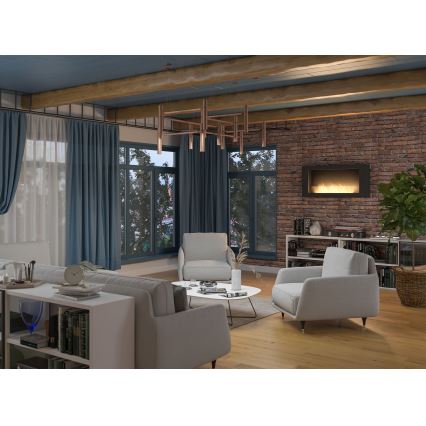 Șemineu BIO de perete InFire 120x56 cm 3kW negru