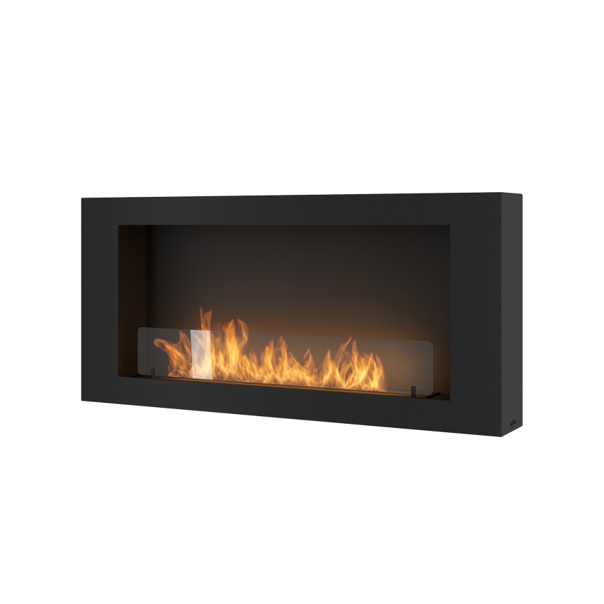 Șemineu BIO de perete InFire 120x56 cm 3kW negru