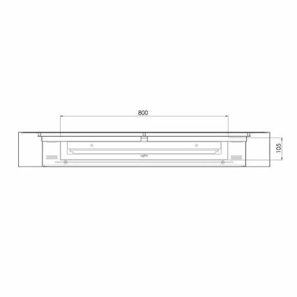 Șemineu BIO de perete InFire 120x56 cm 3kW negru