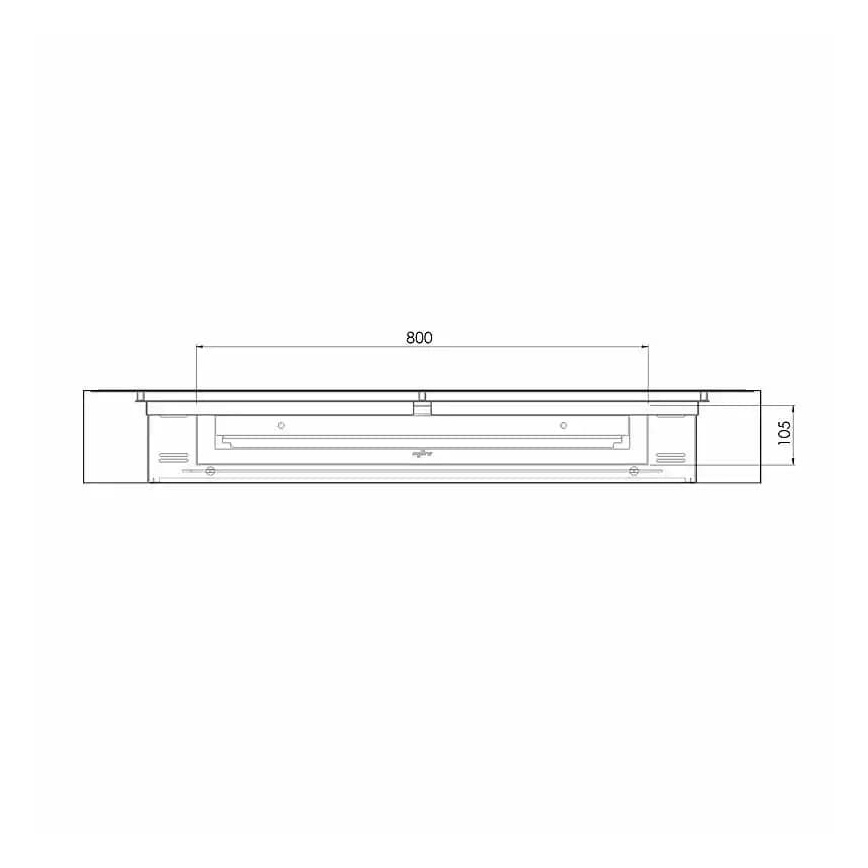 Șemineu BIO de perete InFire 120x56 cm 3kW negru