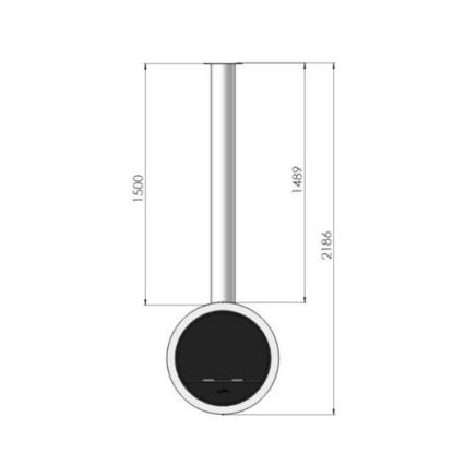 Șemineu BIO suspendat d. 70 cm 3kW negru InFire