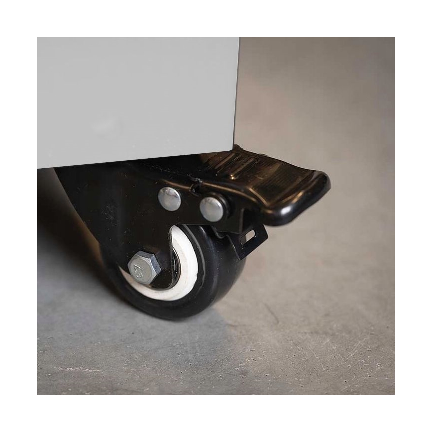 Șemineu de exterior pe gaz Planika 142x36 cm 8kW alb + capac de protecție