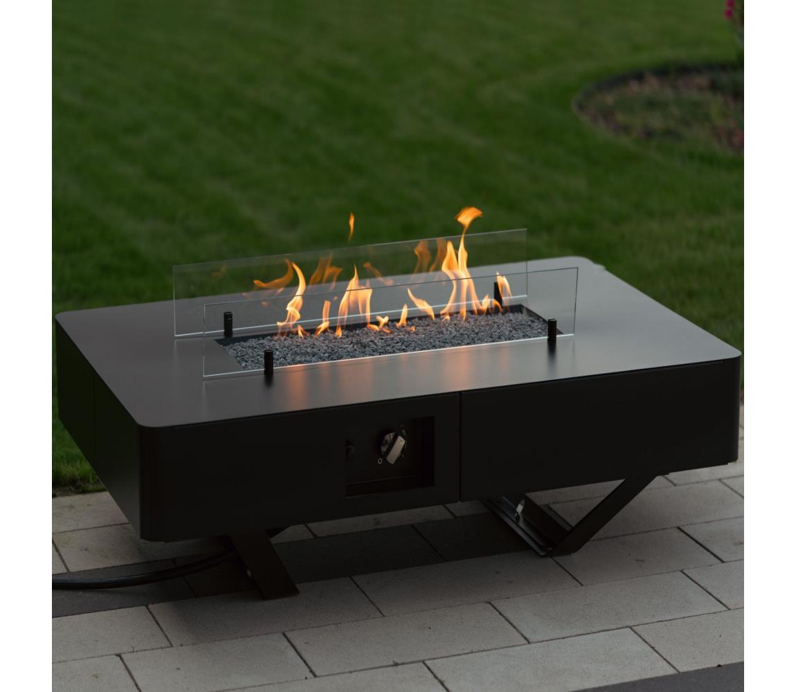 Outdoor Gas Fireplace Planika Rio Table GAS 46x106 cm 10 kW