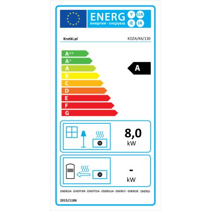 Șemineu din fontă Kratki 8kW 130mm