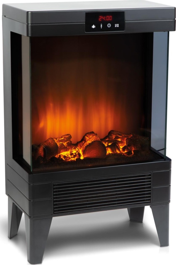 Șemineu electric LED cu încălzire, 2000 W, 230 V + telecomandă
