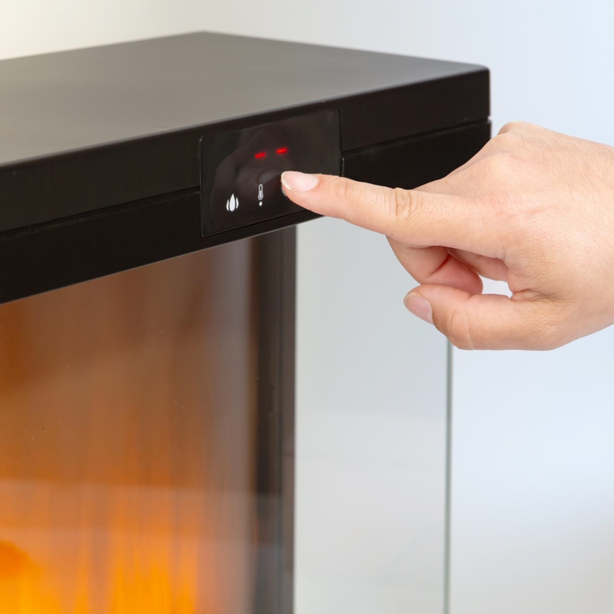 Șemineu electric LED cu încălzire, 2000 W, 230 V + telecomandă