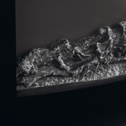 Șemineu electric LED cu încălzire LED/2000W/230V + telecomandă