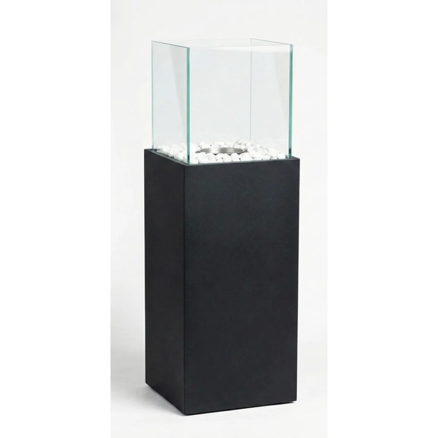 Șemineu pe bioetanol ALICANTE 26,5x80,5 cm 2kW negru