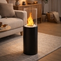 Șemineu pe bioetanol ROMA 26,5x80,5 cm 2kW negru + husă de protecție